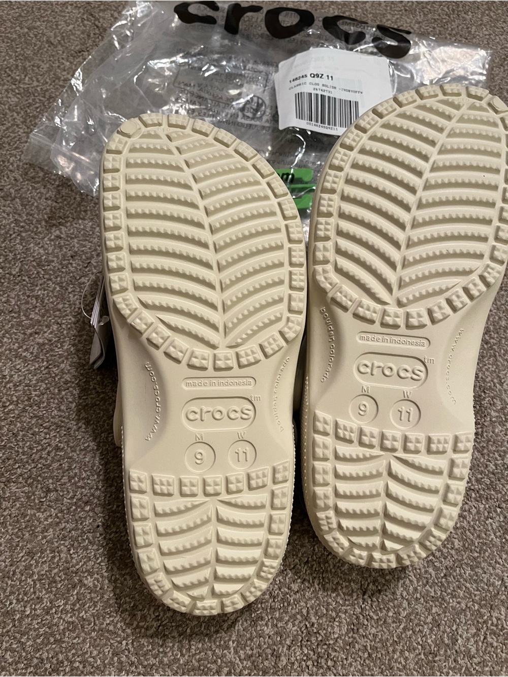 CROCS Classic Clog Sandals in Cream - Picture 9 of 9